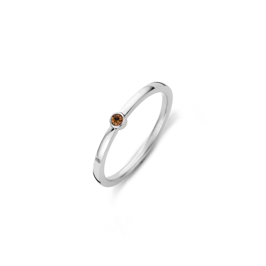 melano jewelry Melano Friends Mini Cz Ring Smoked Topaz Ringen